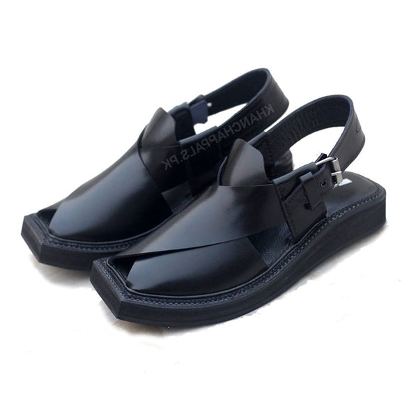 Kaptaan cheap chappal black